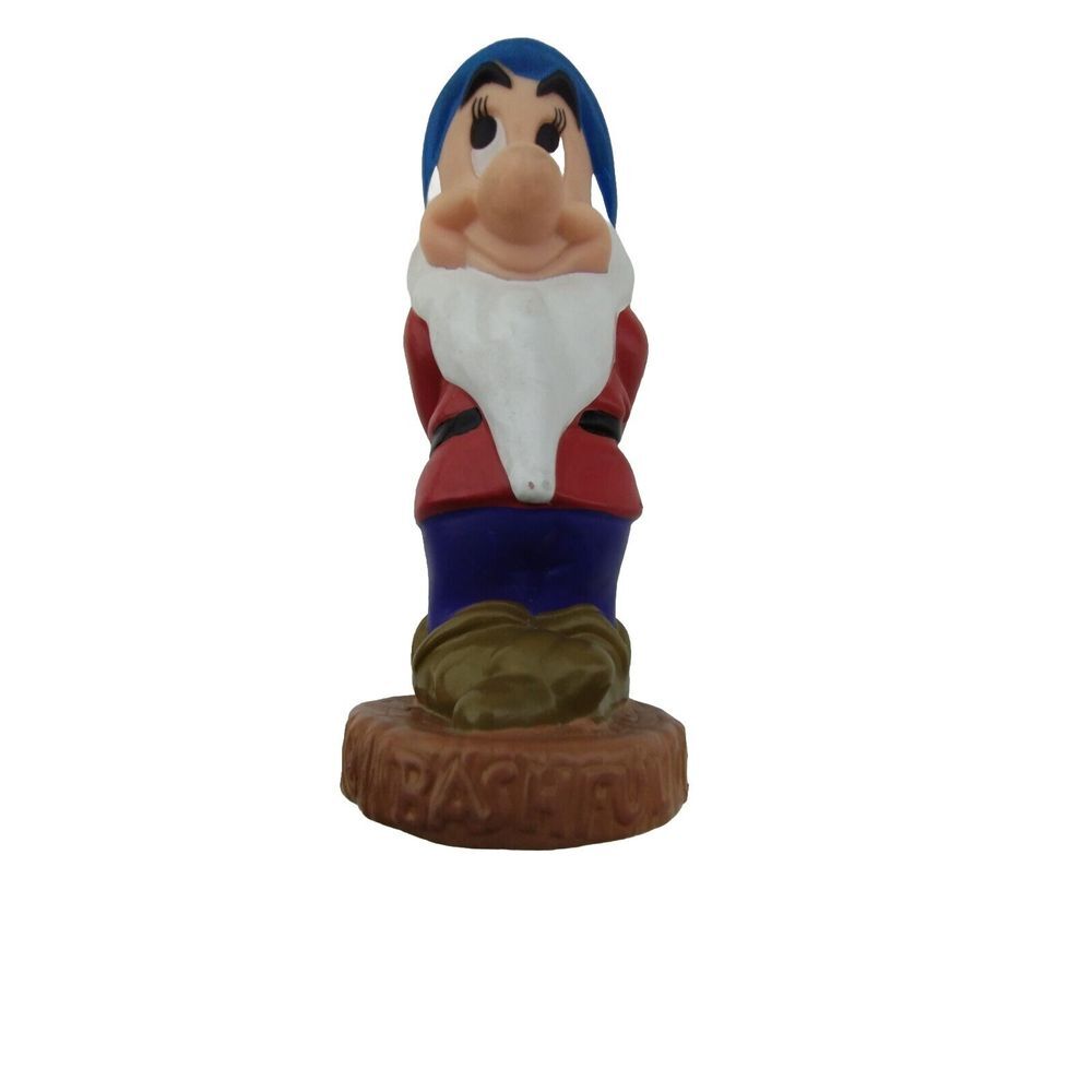 Disney's Snow White & The Seven Dwarfs Figure Vintage Rubber Toy BASHFUL 5.5"